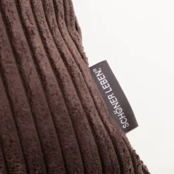 Kissenhülle Breitcord Baby Rib coffee braun verschiedene Größen von SCHÖNER LEBEN.