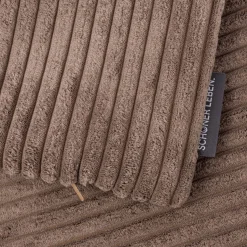 Kissenhülle Breitcord Baby Rib nougat braun verschiedene Größen von SCHÖNER LEBEN.