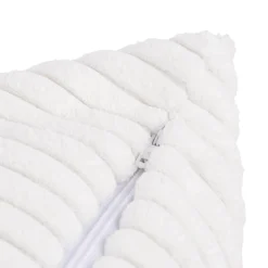 Kissenhülle Breitcord Baby Rib weiß verschiedene Größen von SCHÖNER LEBEN.