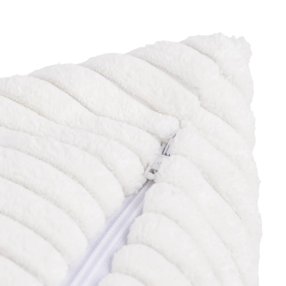 Kissenhülle Breitcord Baby Rib weiß verschiedene Größen von SCHÖNER LEBEN.