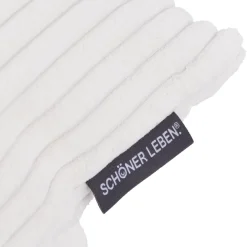 Kissenhülle Breitcord Baby Rib weiß verschiedene Größen von SCHÖNER LEBEN.