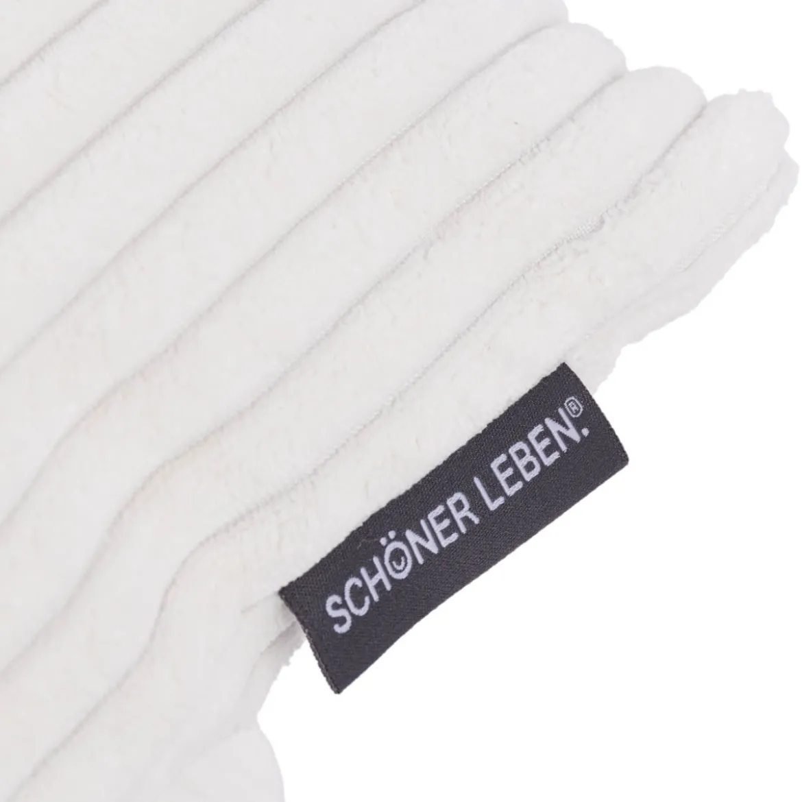 Kissenhülle Breitcord Baby Rib weiß verschiedene Größen von SCHÖNER LEBEN.