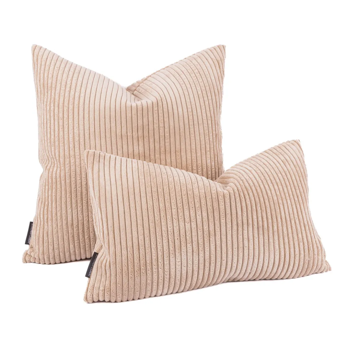 Kissenhülle Breitcord Baby Rib beige verschiedene Größen von SCHÖNER LEBEN.