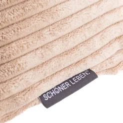 Kissenhülle Breitcord Baby Rib beige verschiedene Größen von SCHÖNER LEBEN.