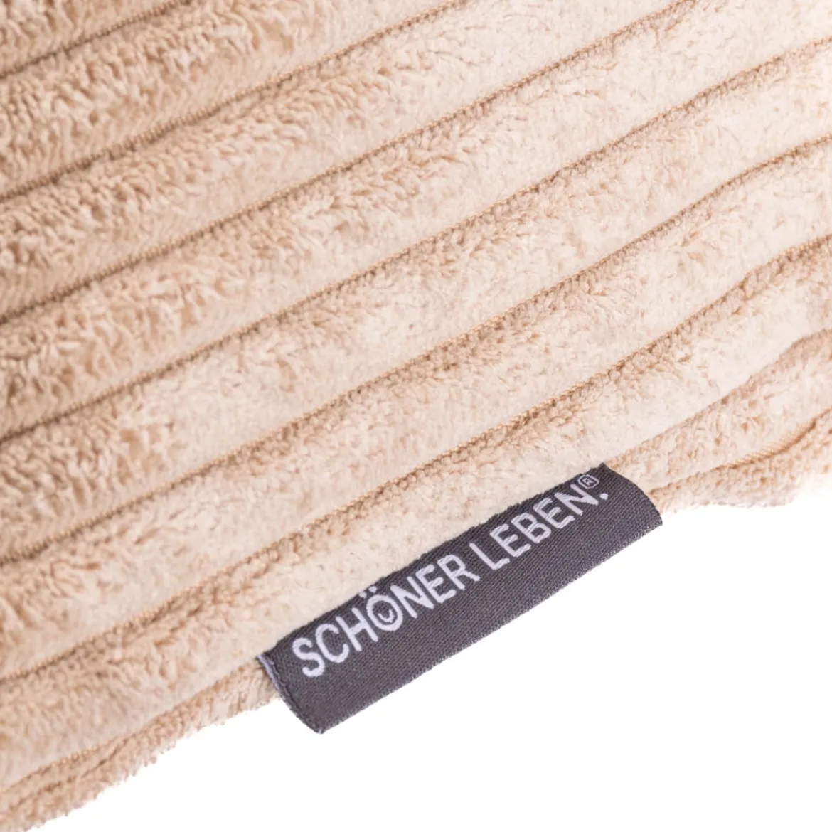 Kissenhülle Breitcord Baby Rib beige verschiedene Größen von SCHÖNER LEBEN.