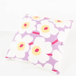Kissenhülle Canvas Blumen lila 40x40cm