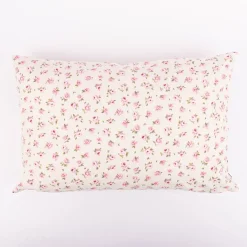 Kissenhülle Classic Little Rose Rosenblüten ecru rosa in versch. Größen oder Wunschmaß von SCHÖNER LEBEN.