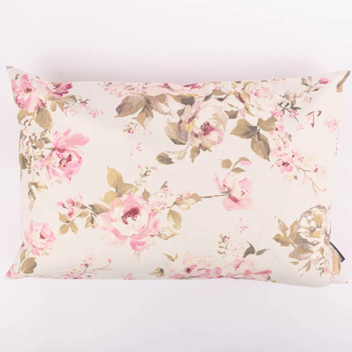 Kissenhülle Classic Painted Rose Rosen ecru rosa in versch. Größen oder Wunschmaß von SCHÖNER LEBEN.