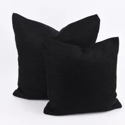 Kissenhülle Dallas Strukturstoff uni schwarz 50x50cm