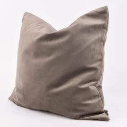Kissenhülle Duval Samtkissen taupe 50x50cm
