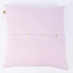 Kissenhülle Erik mit Knopfleiste aus 100 % Leinen 47x47cm rosa