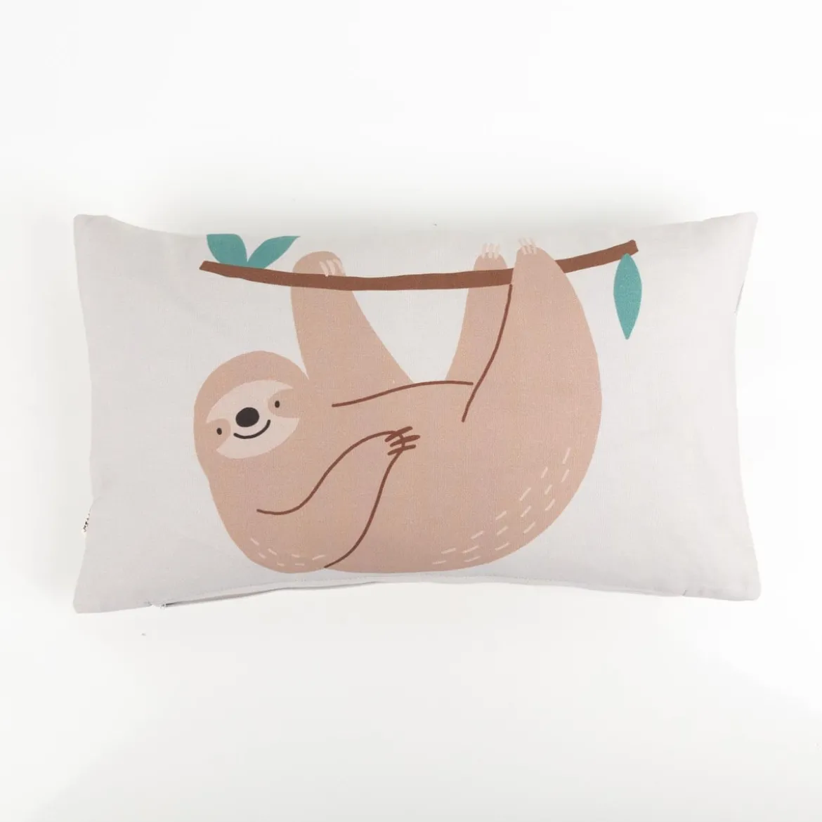 Kissenhülle Faultier Kinderkissen aus Baumwolle beige 30x50cm
