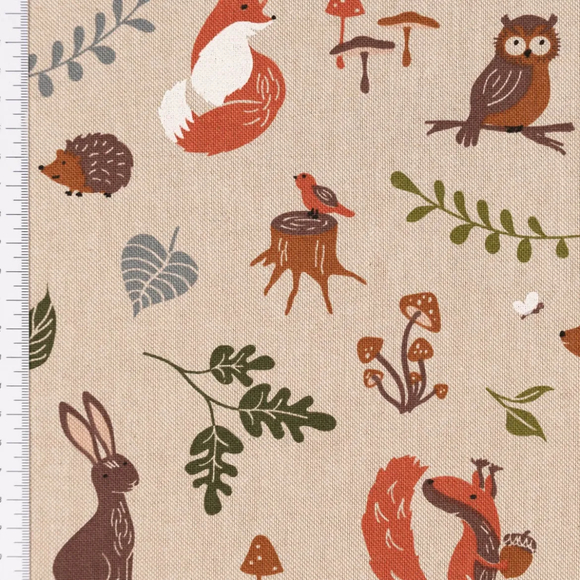 Kissenhülle Forest Wood Animals Waldtiere natur braun grün verschiedene Größen von SCHÖNER LEBEN.