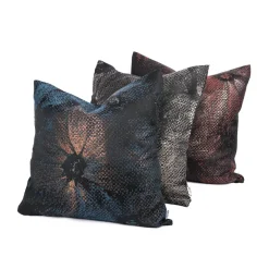 Kissenhülle HIBISCA Jacquard Blüten verschiedene Farben 48x48cm von Neutex for you!