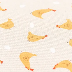 Kissenhülle Leinenlook Little Happy Chicken natur gelb in versch. Größen von SCHÖNER LEBEN.