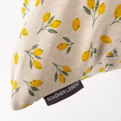 Kissenhülle Little Citrus Fruits Mini Zitronen natur gelb in versch. Größen oder Wunschmaß von SCHÖNER LEBEN.