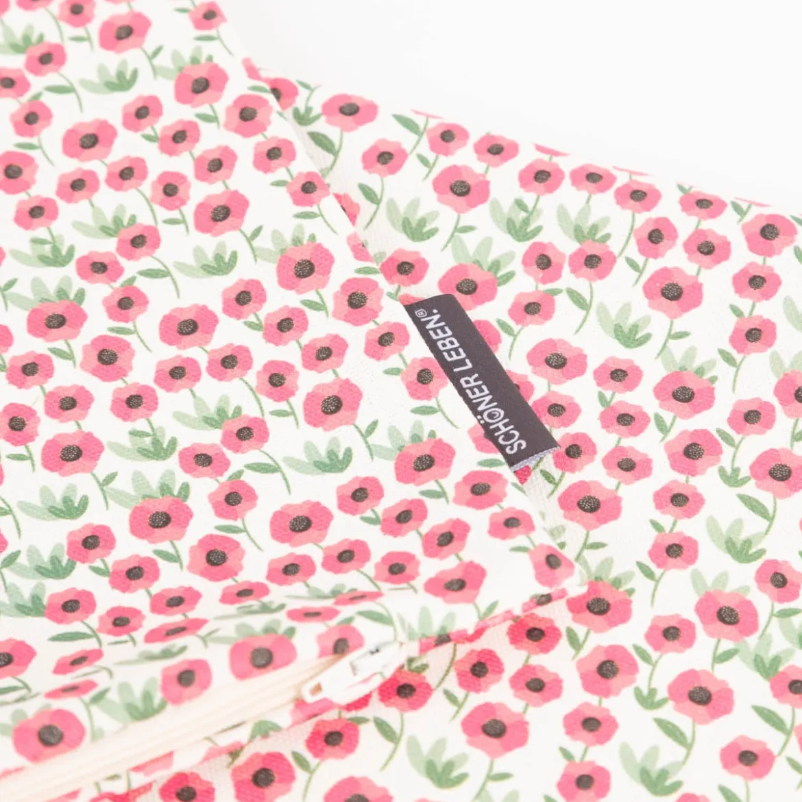 Kissenhülle Mini Blumen weiß pink in versch. Größen von SCHÖNER LEBEN.