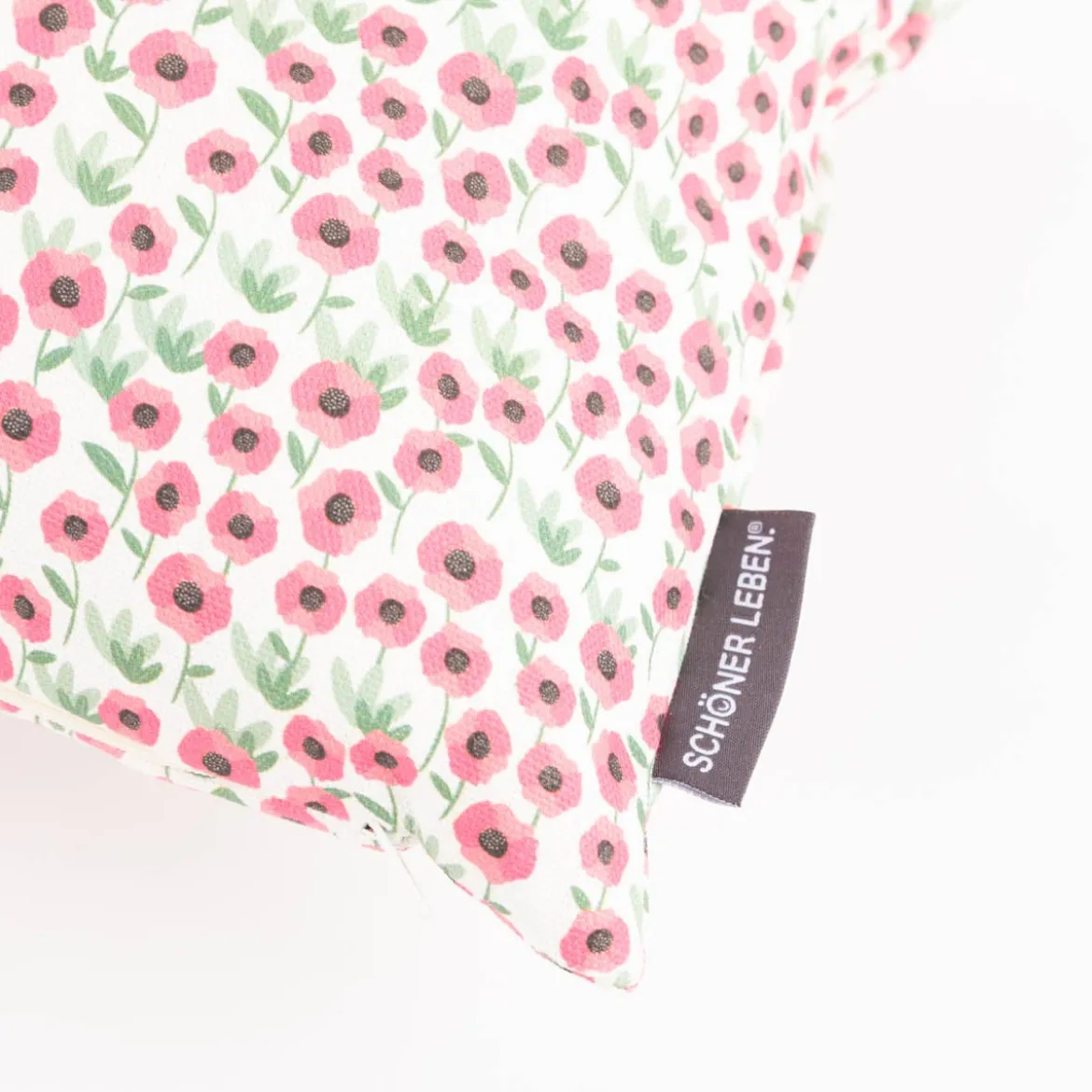 Kissenhülle Mini Blumen weiß pink in versch. Größen von SCHÖNER LEBEN.