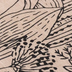 Kissenhülle Orphee Botanics Leinenlook natur schwarz in versch. Größen von SCHÖNER LEBEN.