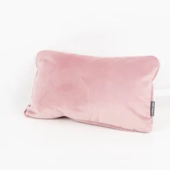 Kissenhülle Samt LeVelvet mit Kederumrandung rosa 30x50cm von SCHÖNER LEBEN.