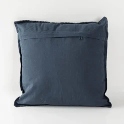 Kissen Houston in Blau mit Metallic-Effekten in Gold 40x40cm