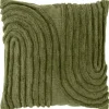 Kissen mit 3D Reliefdessin Linien winter green 45x45cm