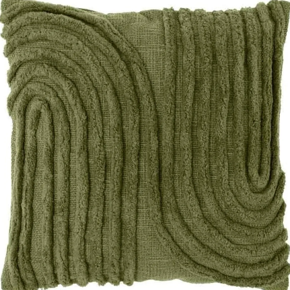 Kissen mit 3D Reliefdessin Linien winter green 45x45cm