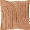 Kissen mit 3D Reliefdessin Linien sandstone 45x45cm