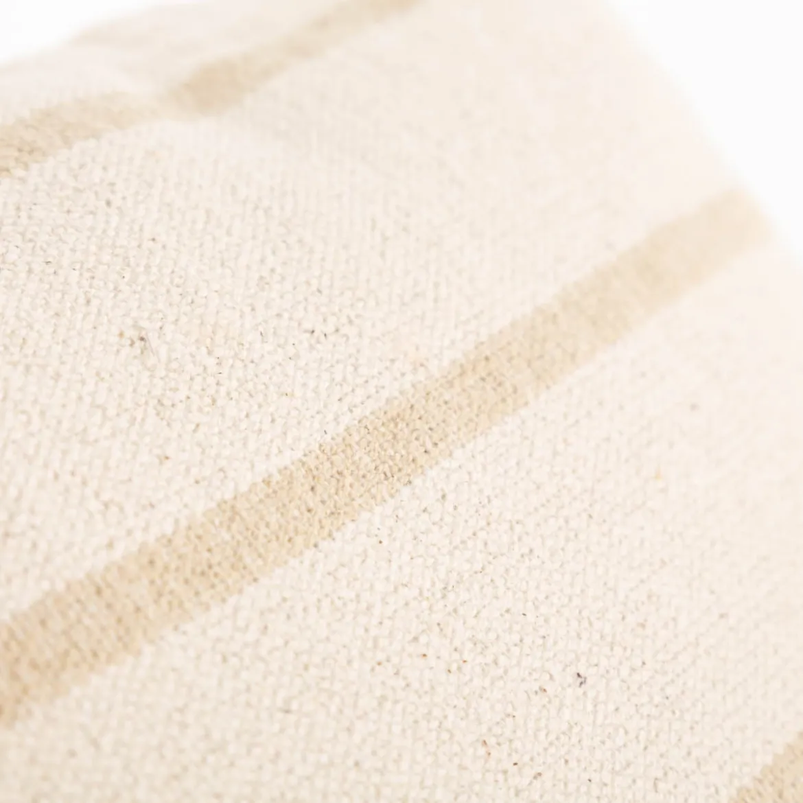 Kissen rustikale Struktur Streifen natur beige 50x50cm