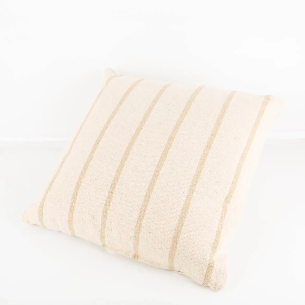 Kissen rustikale Struktur Streifen natur beige 50x50cm