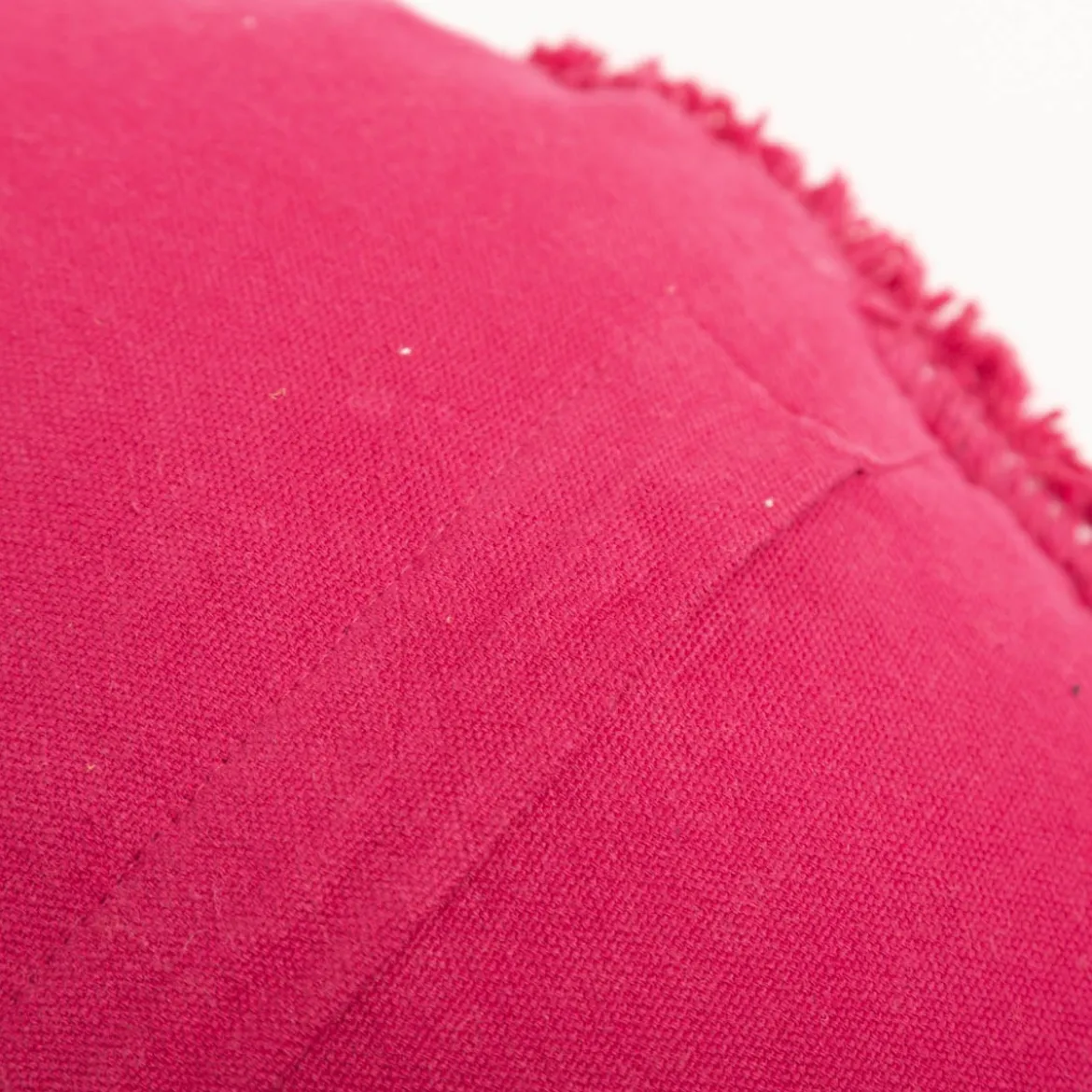 Kissen Smile Tuftung Baumwolle pink 45cm rund