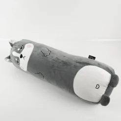 Kissen Spandex Super Soft Plüsch Grumpy Dog grau 60cm