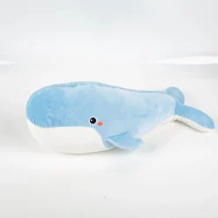Kissen Spandex Super Soft Plüsch Cuddle Whale Walfisch blau 50cm