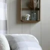 Kissen Wolloptik Karo beige 45x45cm