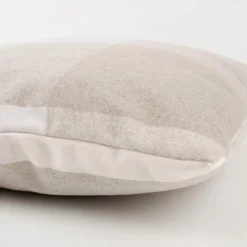 Kissen Wolloptik Karo beige 45x45cm
