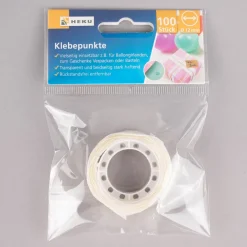 Klebepunkte transparent beidseitig haftend 12mm Durchmesser 100 Stück