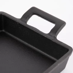Kleine Gusseisen Pfanne Schale schwarz 13x13x3cm