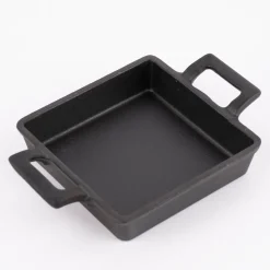 Kleine Gusseisen Pfanne Schale schwarz 13x13x3cm