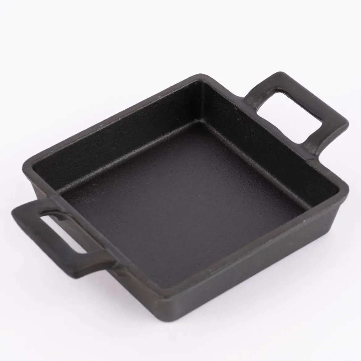 Kleine Gusseisen Pfanne Schale schwarz 13x13x3cm