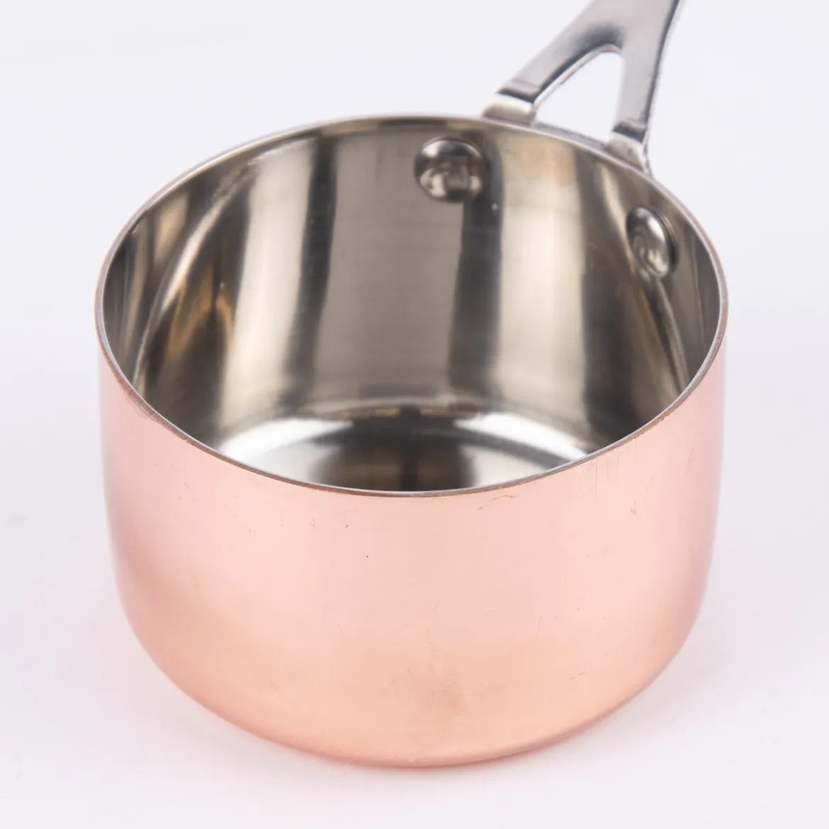 Kleiner Topf mit Griff kupferfarbig 19x9x5cm