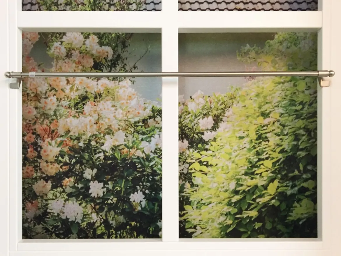 Klemm-Bistrostange Klemmleiste für Fensterrahmen silber matt 80-100cm