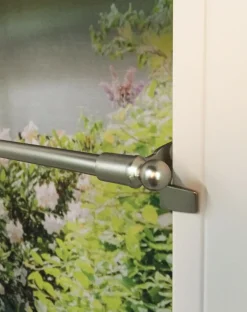 Klemm-Bistrostange Klemmleiste für Fensterrahmen silber matt 80-100cm