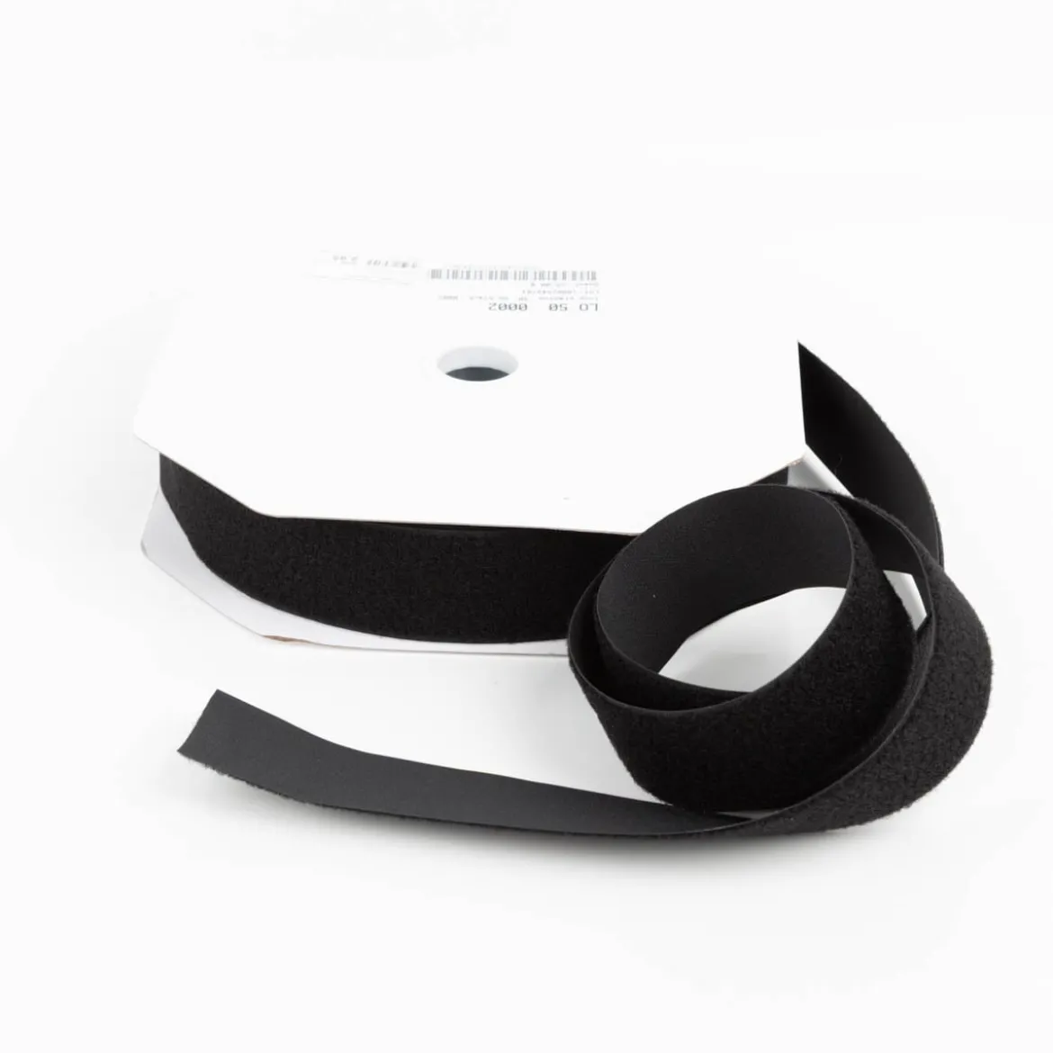 Klettband Flauschband 50 mm schwarz zum Aufnähen Meterware