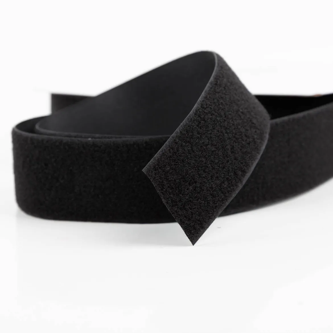 Klettband Flauschband 50 mm schwarz zum Aufnähen Meterware