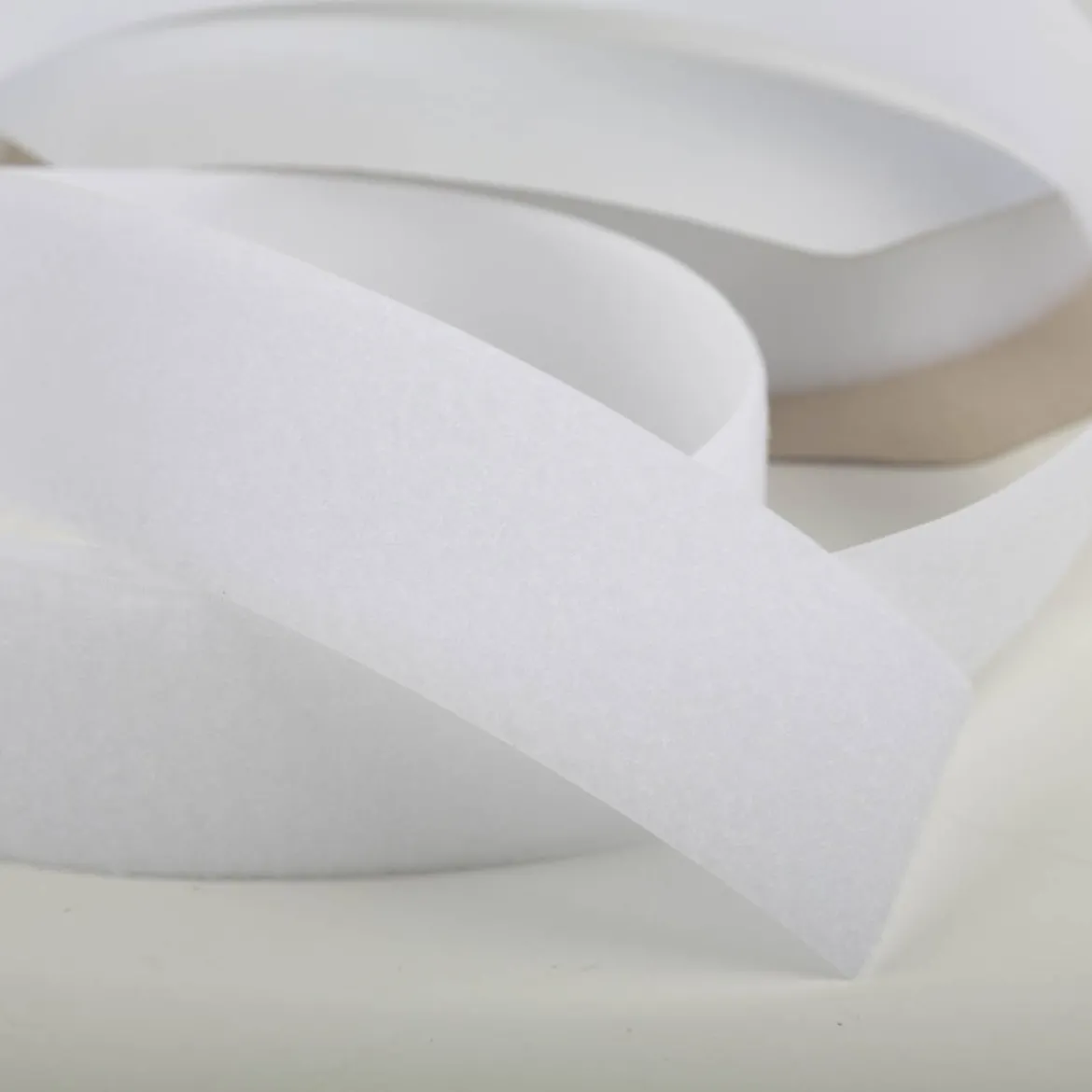 Klettband Flauschband 50 mm weiß zum Aufnähen Meterware