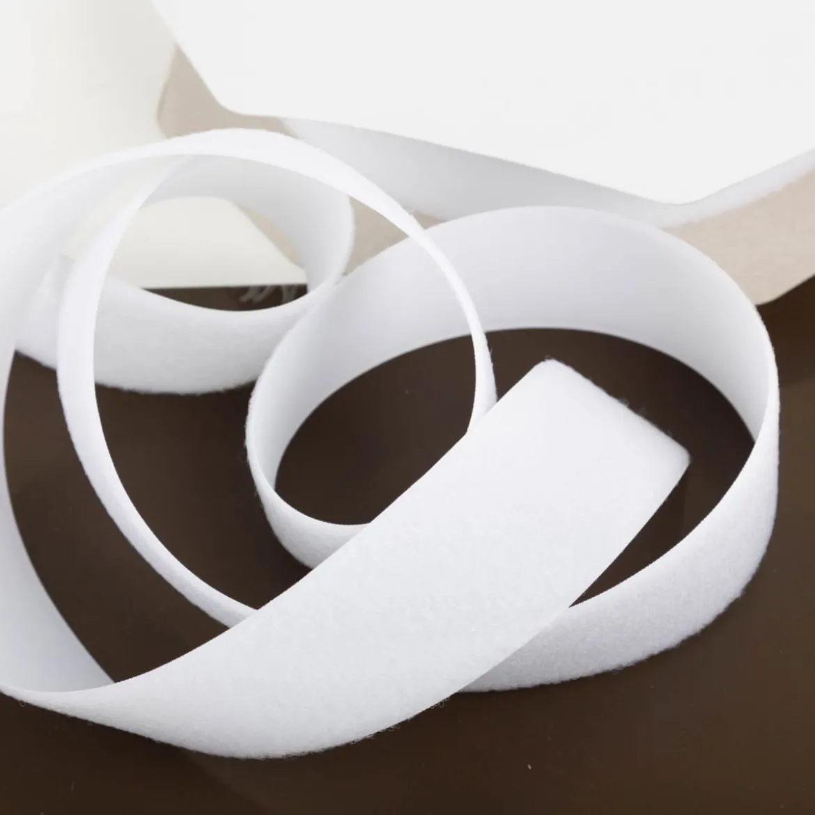Klettband Flauschband 50 mm weiß zum Aufnähen Meterware