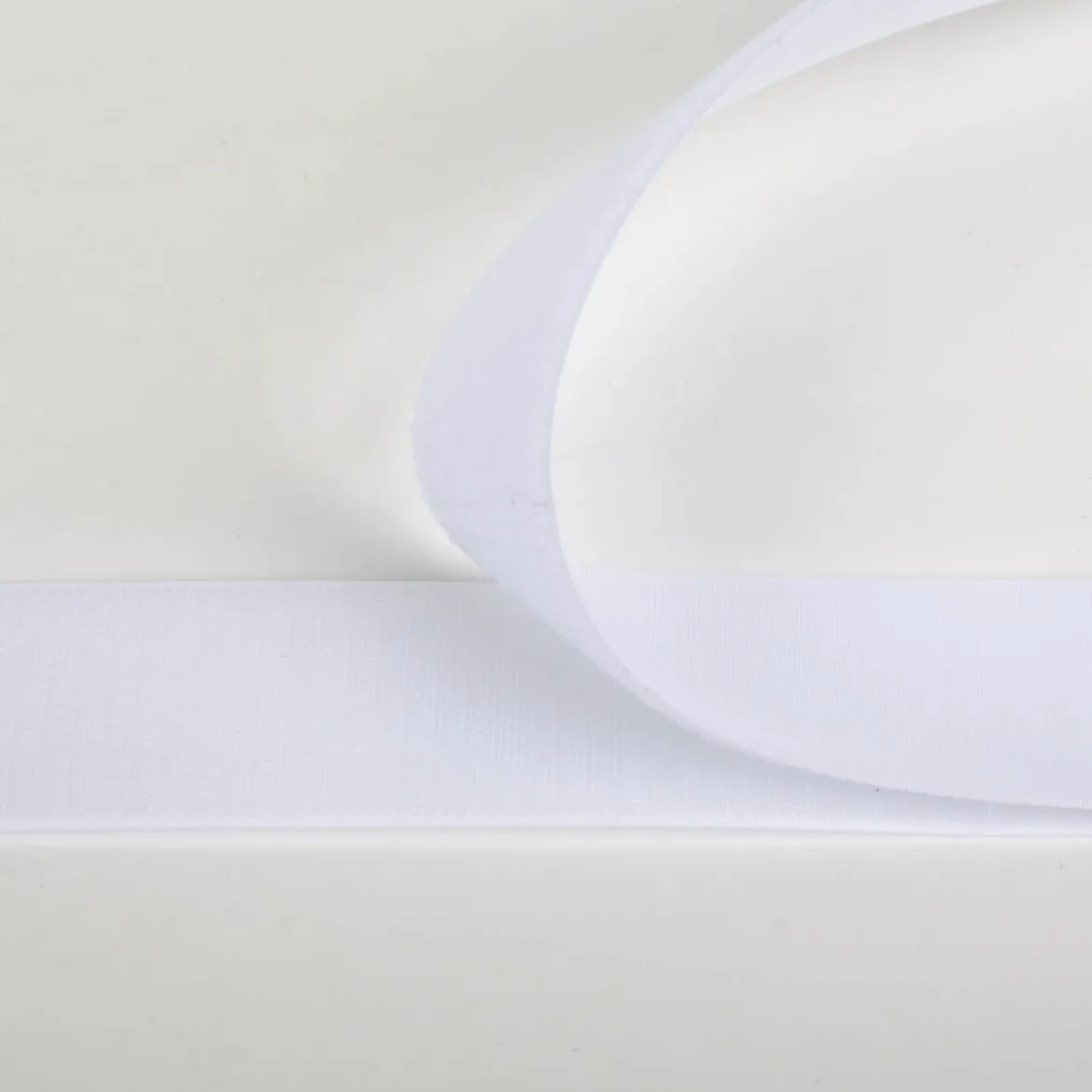 Klettband Hakenband 50 mm weiß zum Aufnähen Meterware