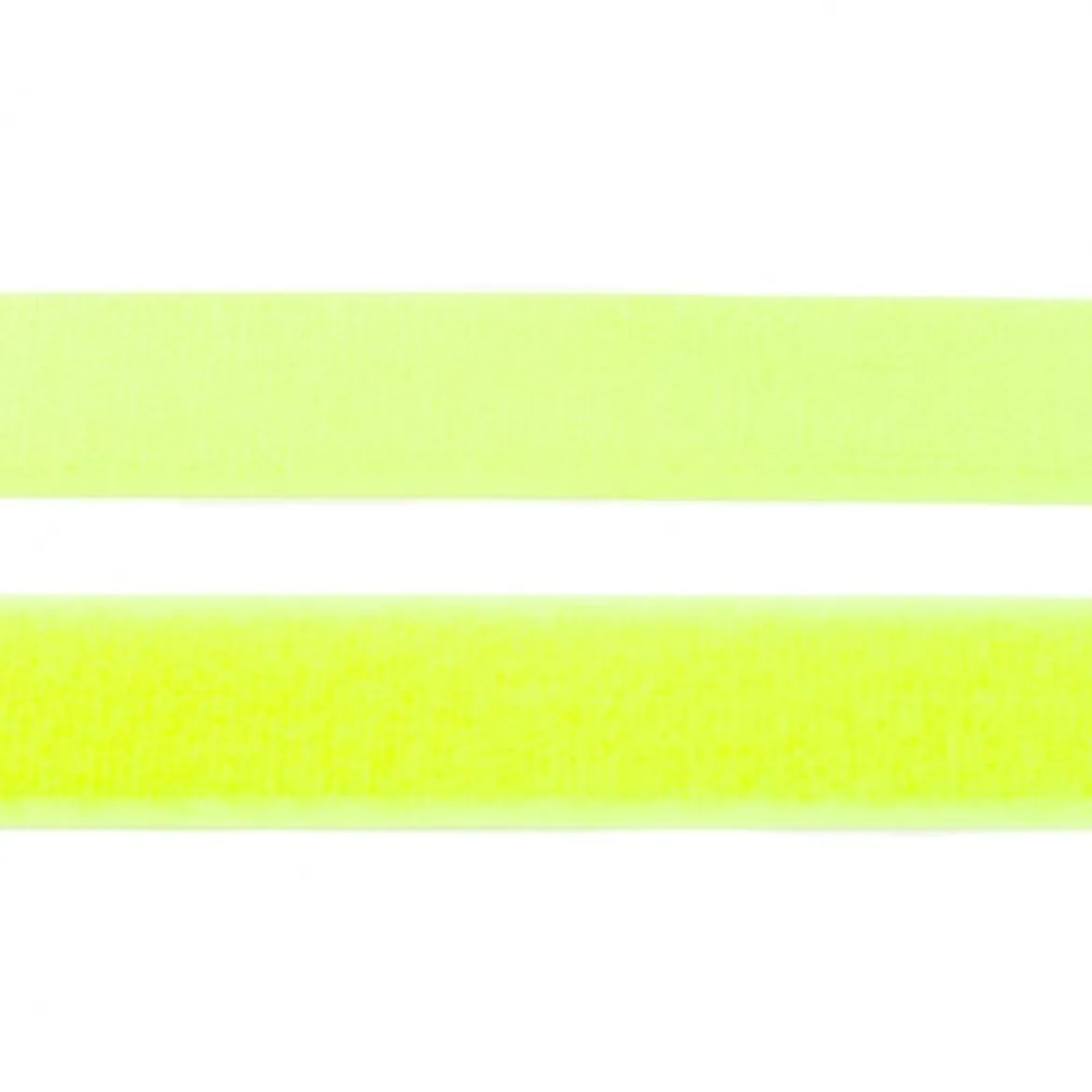 Klettverschluss 2teilig Meterware mit Flausch und Pilzseite neongelb Breite 25mm
