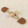 Knebelverschluss Dufflecoat camel-braun natur 3,5x16cm