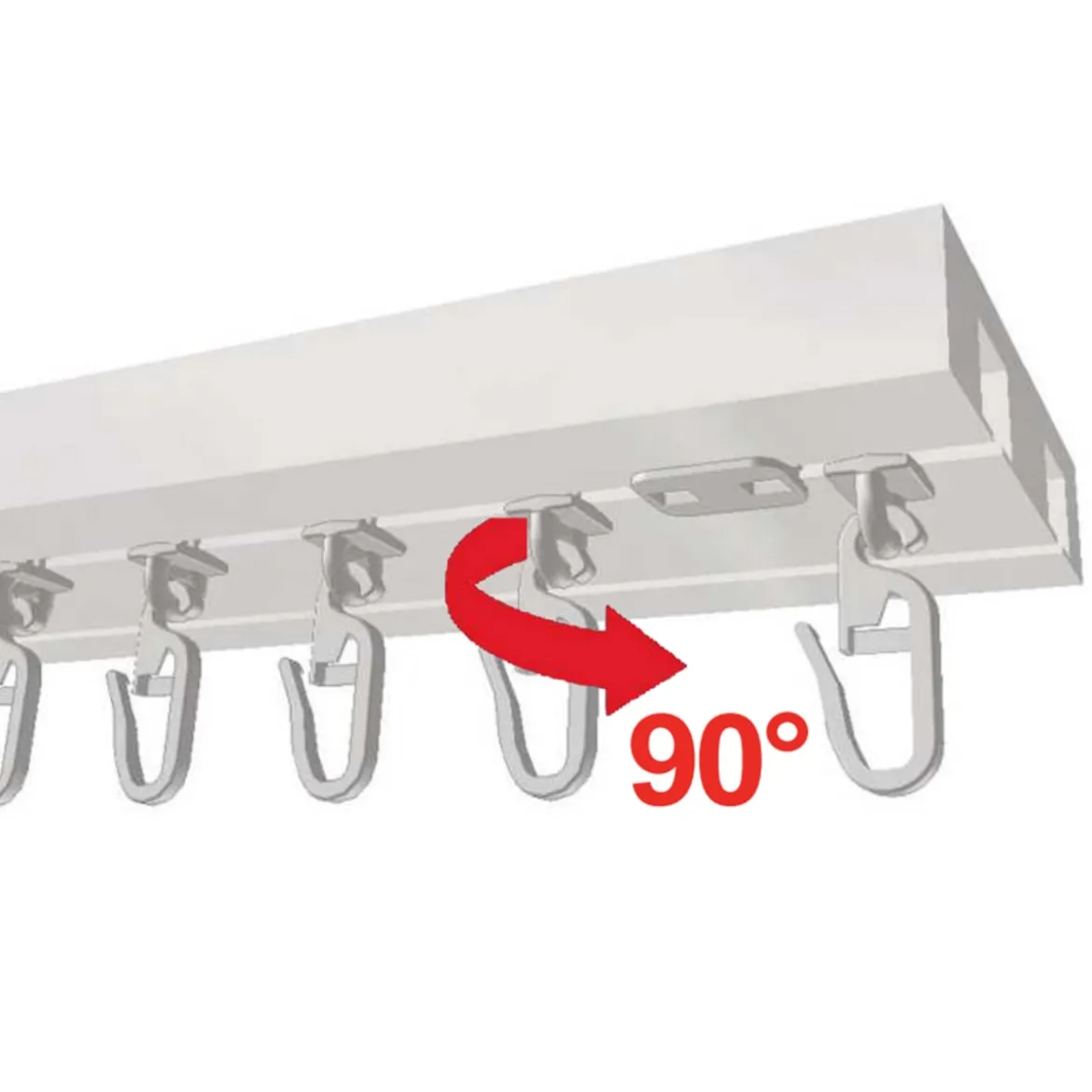 Knicki Rapid Gleiter für 4mm-Schienen zum Ein- und Ausdrehen für 4mm Nut weiß 100er Pack